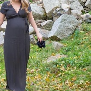 Dark gray maxi dress, worn once size small
